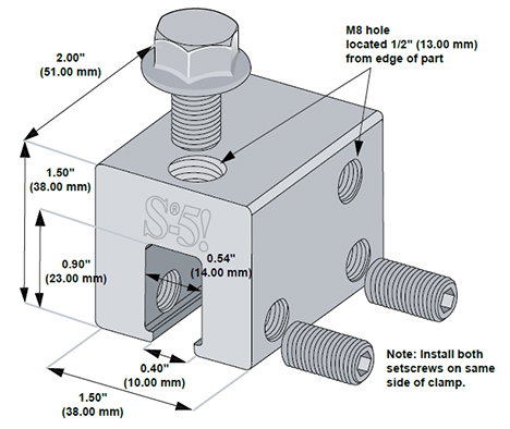 S-5! S-5-U Utility Clamp Diagram