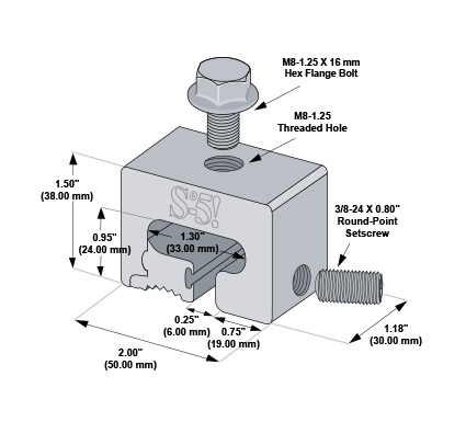S-5! S-5-T Mini Utility Clamp Diagram